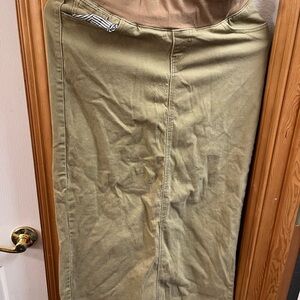 Elegant Olive Maxi Skirt
